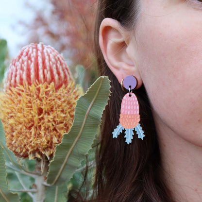Banksia Australian Wildflower Earrings