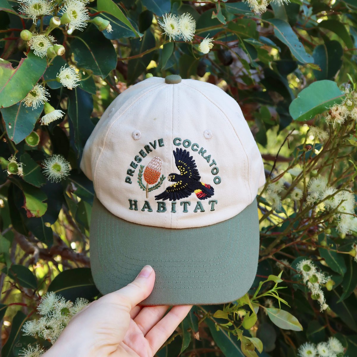 Black Cockatoo Wildlife Cap