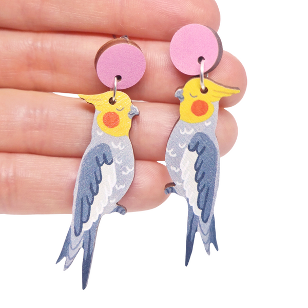 Cockatiel Australian Bird Earrings