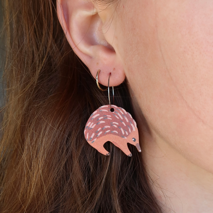Echidna Australian Animal Earrings