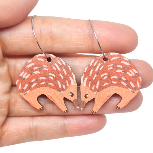 Echidna Australian Animal Earrings