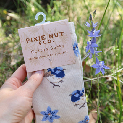 Fairy Wren Australian Socks