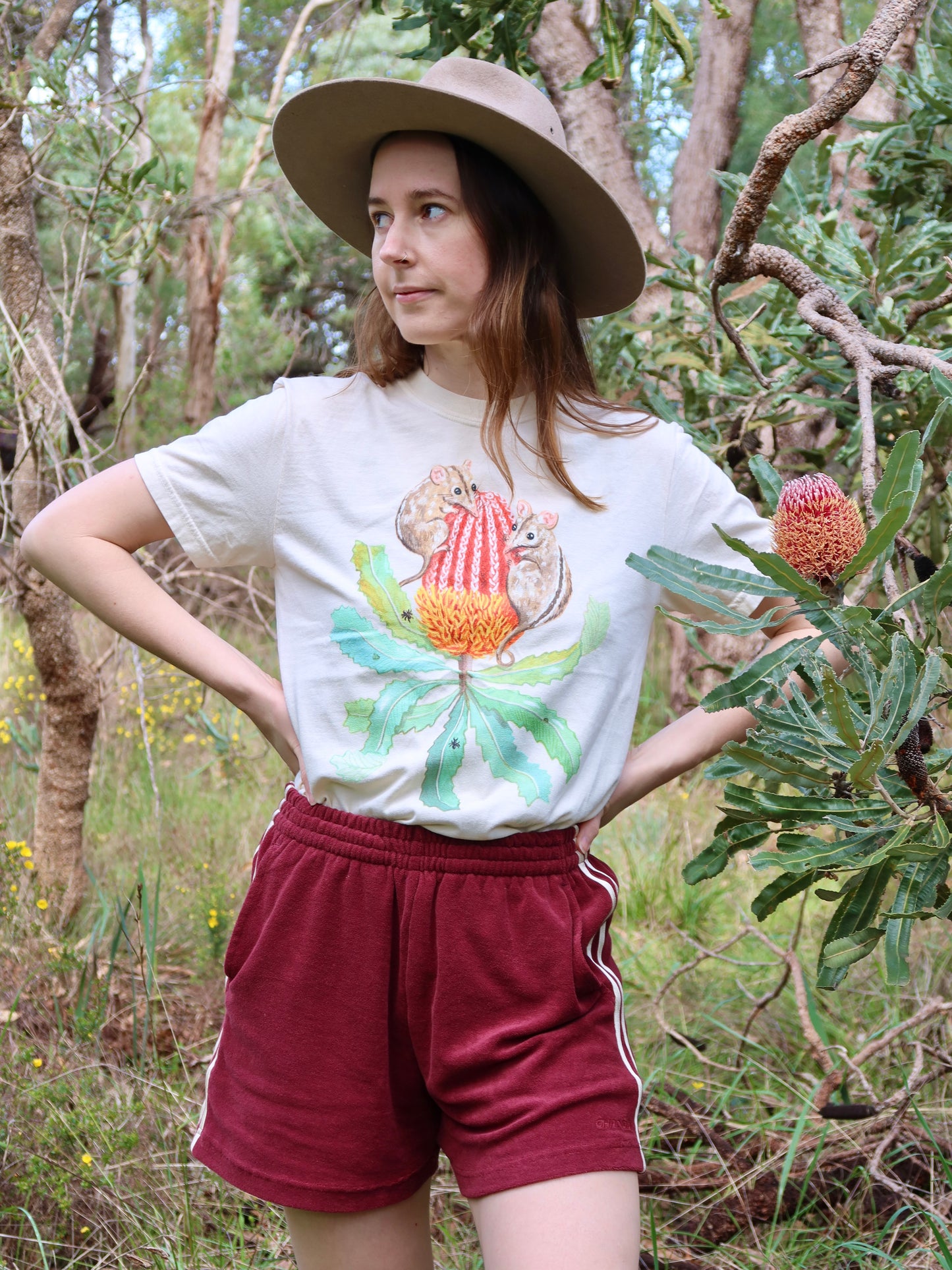 Honey Possum Tshirt (Ivory) ~ PREORDER