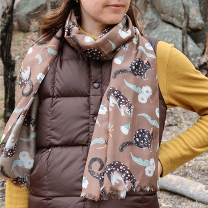 Quoll Silk/Cotton Scarf