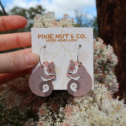 Ringtail Possum Australian Animal Earrings