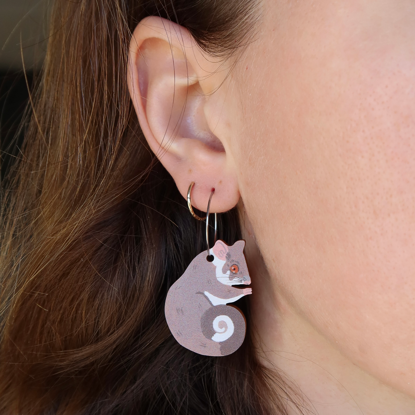 Ringtail Possum Australian Animal Earrings