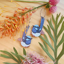 Load image into Gallery viewer, Blue Wren Australian Bird Earrings