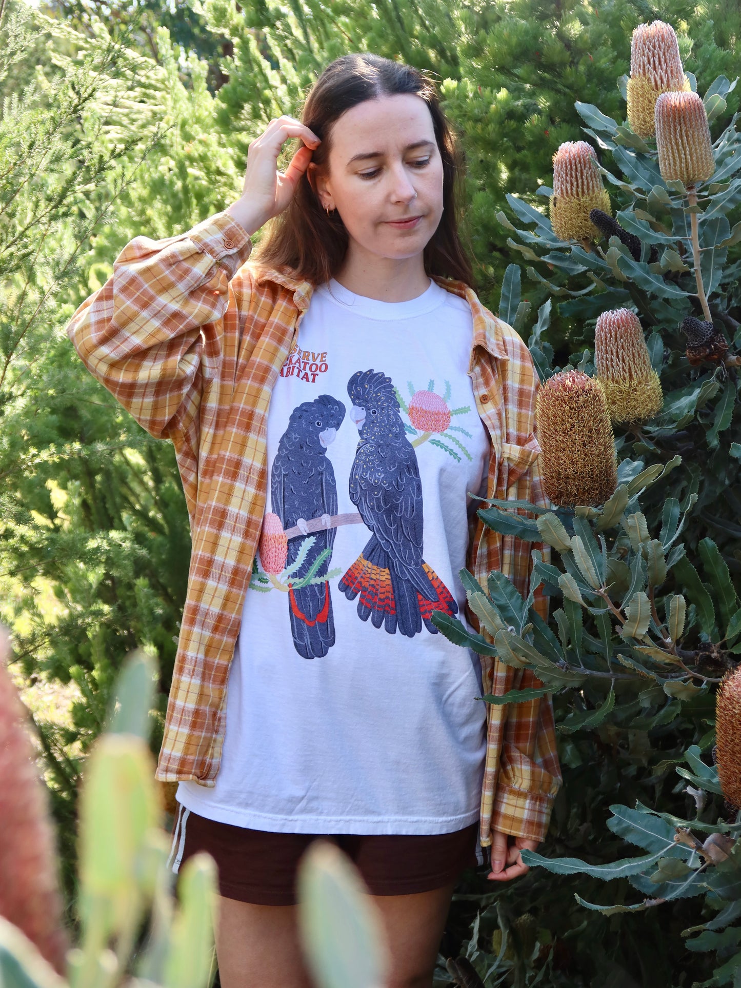 Black Cockatoo T-shirt ~ White