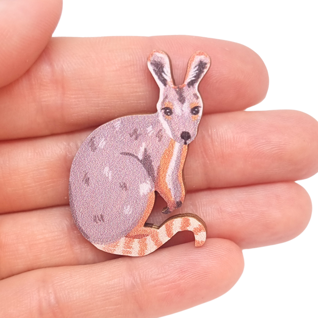 Rock Wallaby Australian Animal Pin – Pixie Nut & Co.