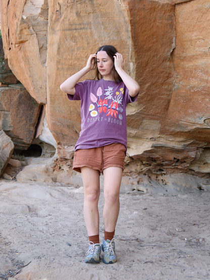 Desert Bloom Tshirt (Berry) ~ PREORDER