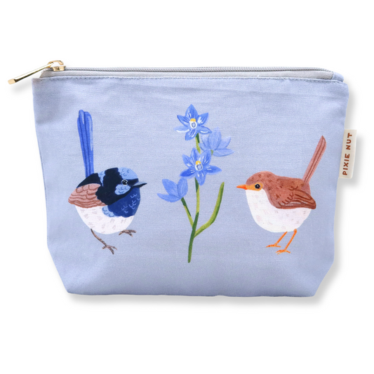 Fairy Wren Australian Makeup Bag