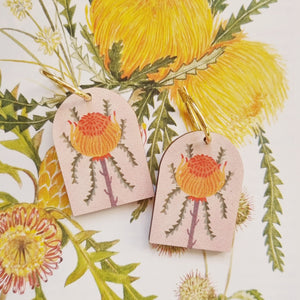 Showy Dryandra Australian Wildflower  Earrings